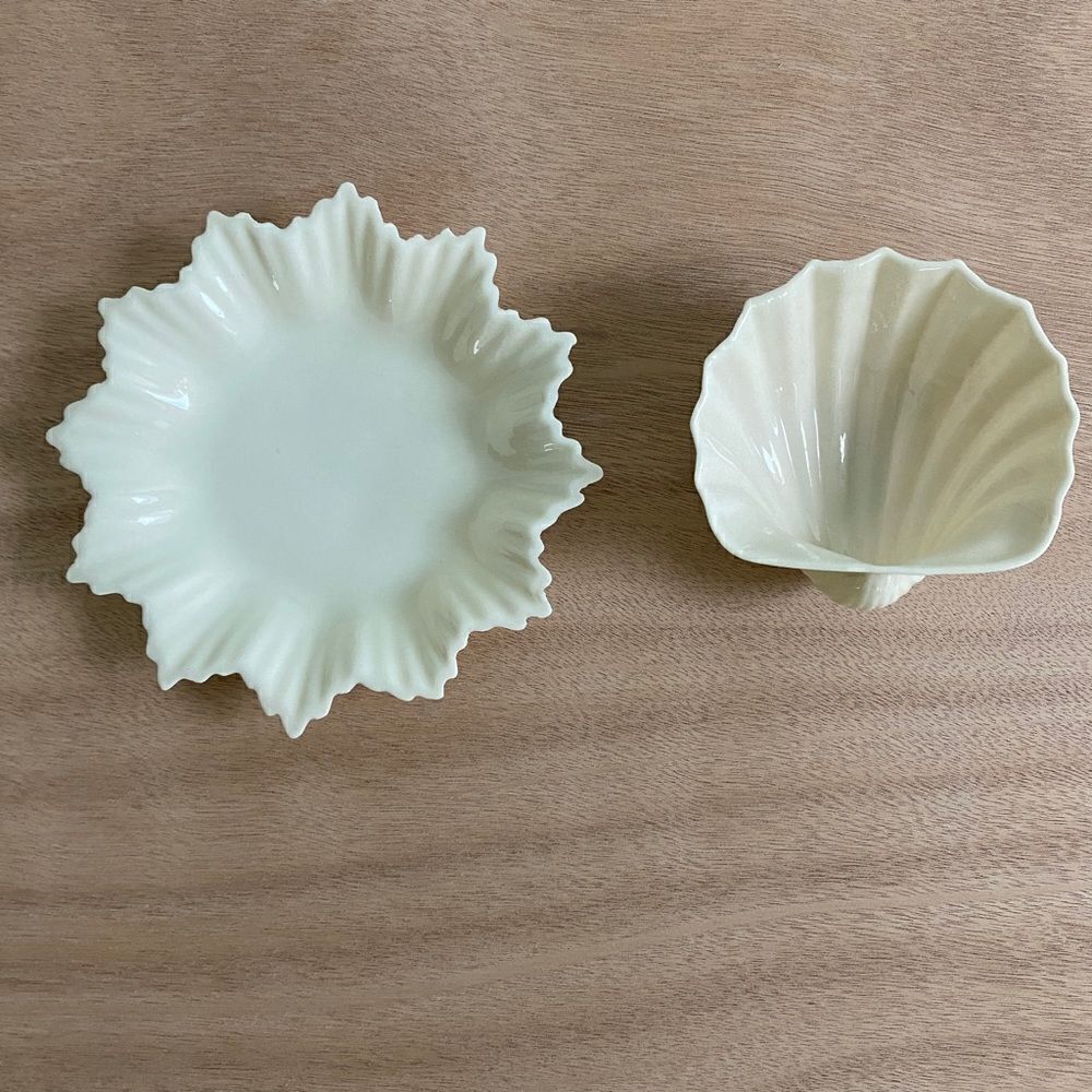 Beleek Fine Irish China  Dish and  Shell